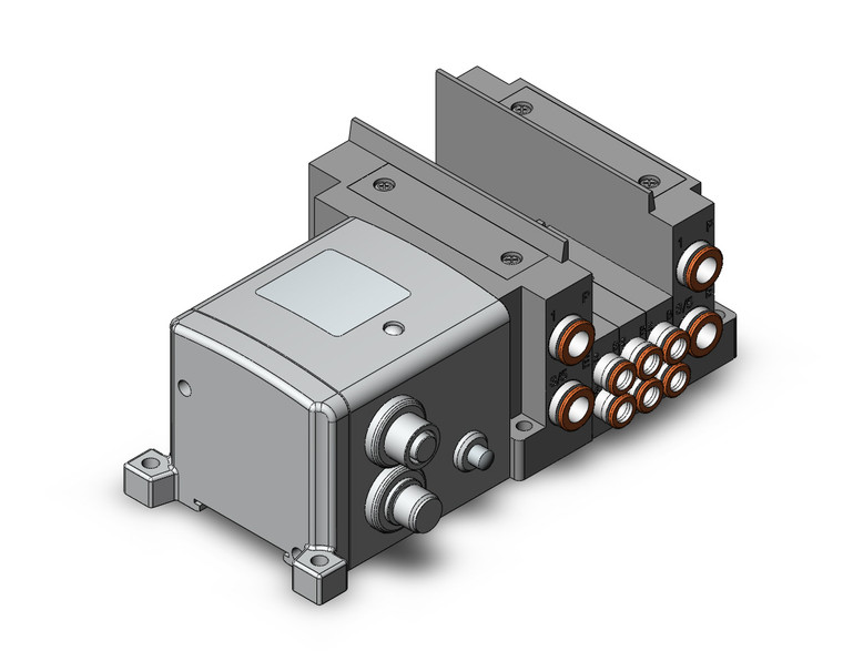 SMC SS5Y3-10SZE-03F-N7AA 4/5 port solenoid valve ss5y3 3 sta manifold base