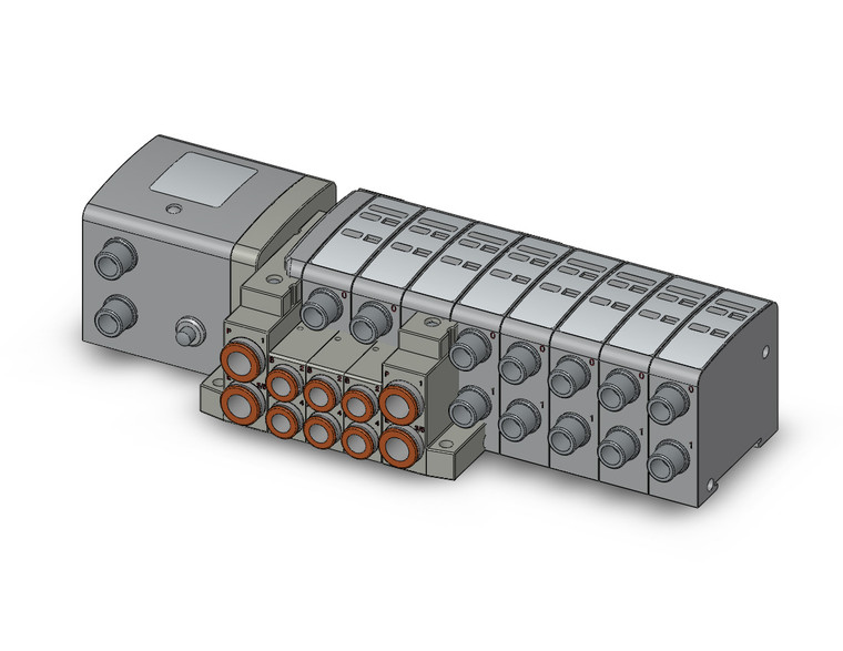 SMC SS5V2-W10S1TAWD-03B-C8 4/5 port solenoid valve ss5v 03 station manifold, tie-rod base