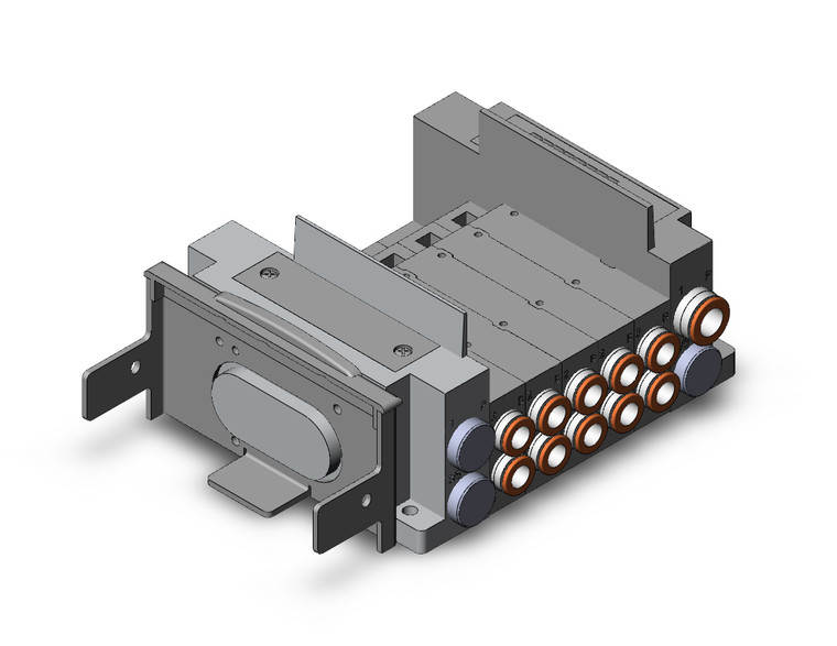 SMC SS5Y5-10S60-05C-C8 4/5 port solenoid valve ss5y5 5 sta manifold base