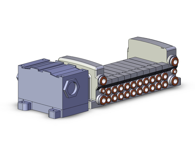 SMC VV5QC21-10N9TD0-R 4/5 port solenoid valve vqc manifold