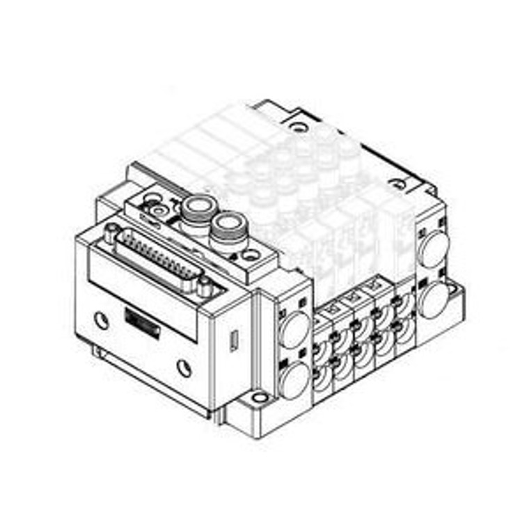 SMC SS5Y7-12F2-02U-N SY3000·5000·7000 Series Plug-in Connector Connecting Base D-sub Connector Flat Ribbon Cable PC Wiring Type12
