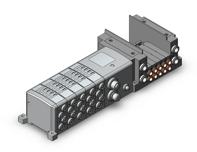 SMC SS5Y3-10SZE5F-05E-C6 4/5 port solenoid valve ss5y3 5 sta manifold base