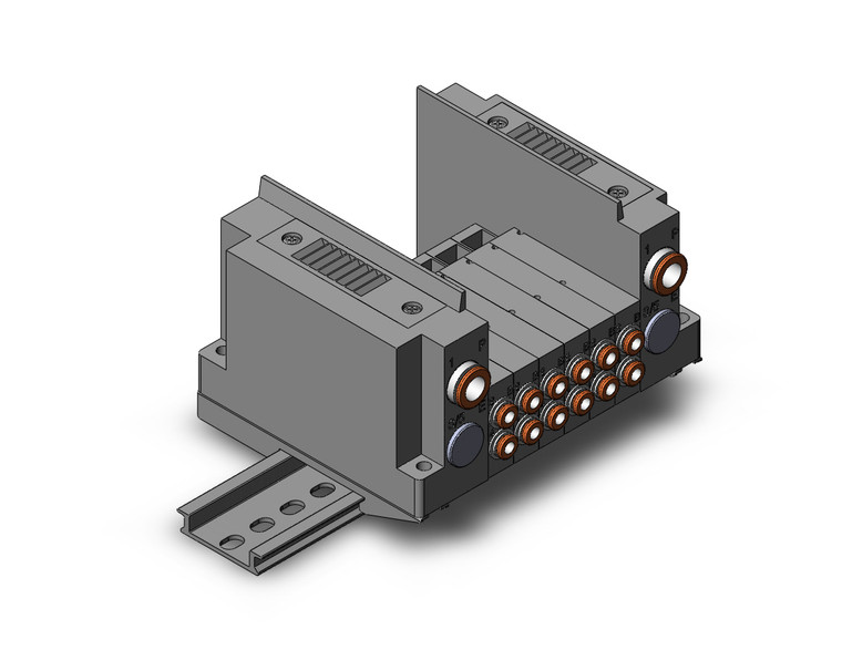 SMC SS5Y3-10S0-06BS-C4D0 4/5 port solenoid valve ss5y3 6 sta manifold base