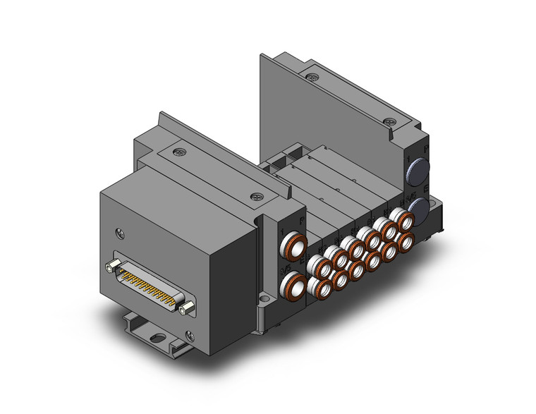 SMC SS5Y3-10FW2-06D-N7D 4/5 port solenoid valve ss5y3 6 sta manifold base