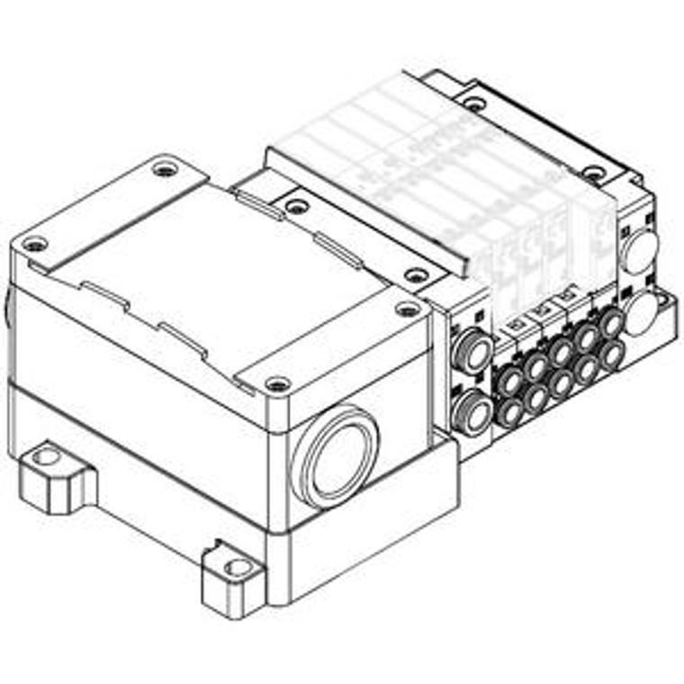 SMC SS5Y7-10T-03D-C10 SY3000·5000·7000 Series Plug-in Connector Connecting Base Terminal Block Box Type 10/11