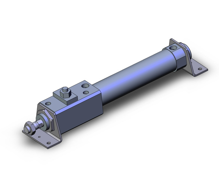 SMC CDLM2L40-125-D round body cylinder w/lock cylinder, air