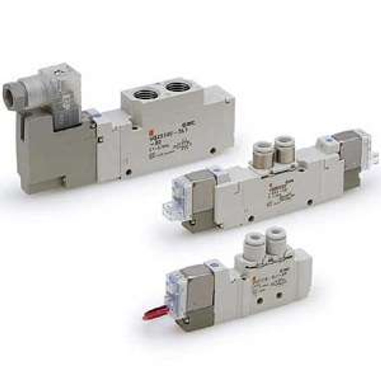 SMC VQZ1321-4L1-N1 VQZ1000·2000·3000 Series 5 Port Solenoid Valve Body Ported Plug Lead Unit Single Unit