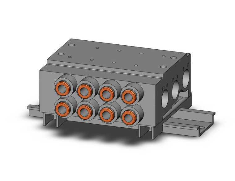 SMC VV5QZ25-04N7TC-D0N 4/5 port solenoid valve base mounted manifold