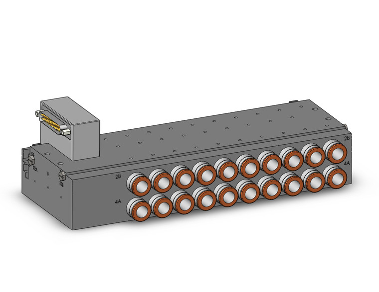 SMC SS5Y7-50F2-10D-KC10N 4/5 port solenoid valve plug-in metal base