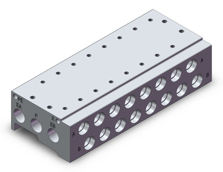 SMC 53-SS5Y7-42-08-02T 4/5 port solenoid valve ss5y bar stock manifold