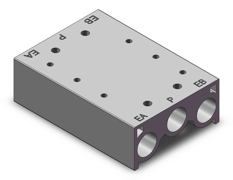 SMC 53-SS5Y7-20-03-00N 4/5 port solenoid valve manifold