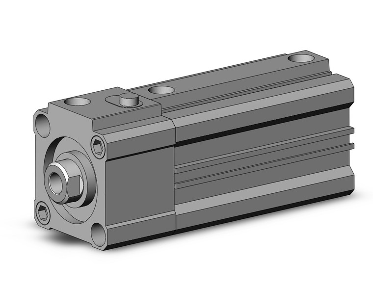 SMC CDLQB32-50DC-F compact cylinder w/lock cyl, compact with lock