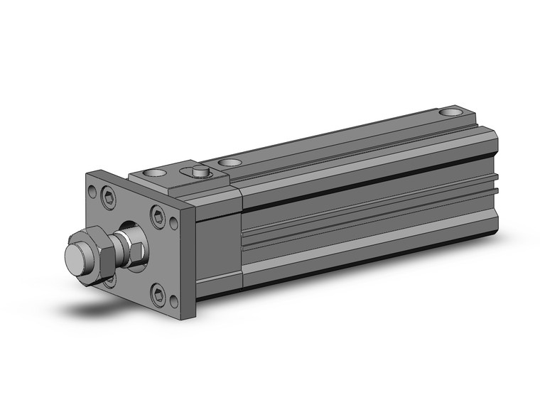 SMC CDLQF32-100DM-F compact cylinder w/lock cyl, compact with lock