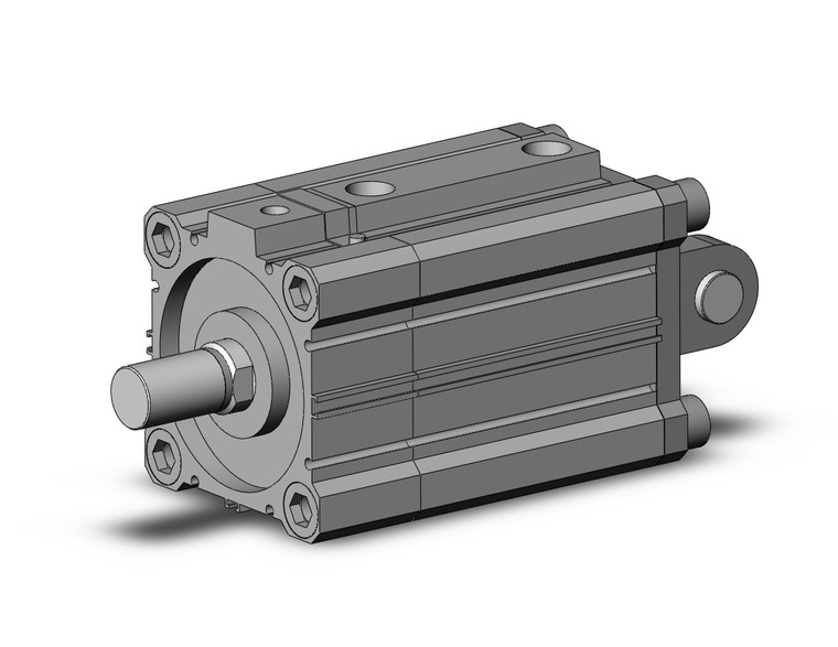 SMC CDLQD80-50DCM-F compact cylinder w/lock cyl, compact with lock