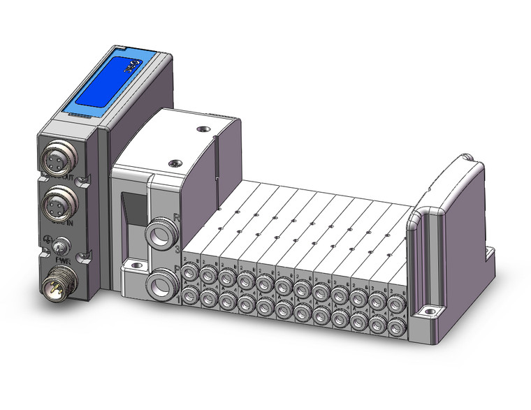 SMC SS0750-12C4C8SFA 3 port solenoid valve plug-in type stacking manifold