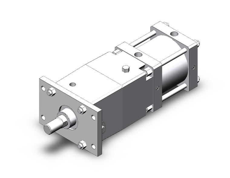 SMC CNSF160TF-100-D tie rod cylinder w/lock power lock cylinder
