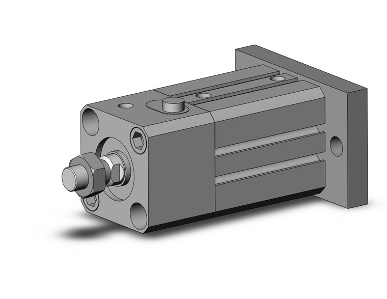 SMC CDLQG20-15DM-F compact cylinder w/lock cyl, compact with lock