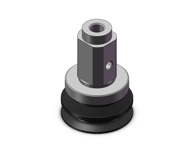 SMC ZP3E-Y32BMU-B8 vacuum pad, zp, zp2, zp3 lateral vacuum inlet w/adapter