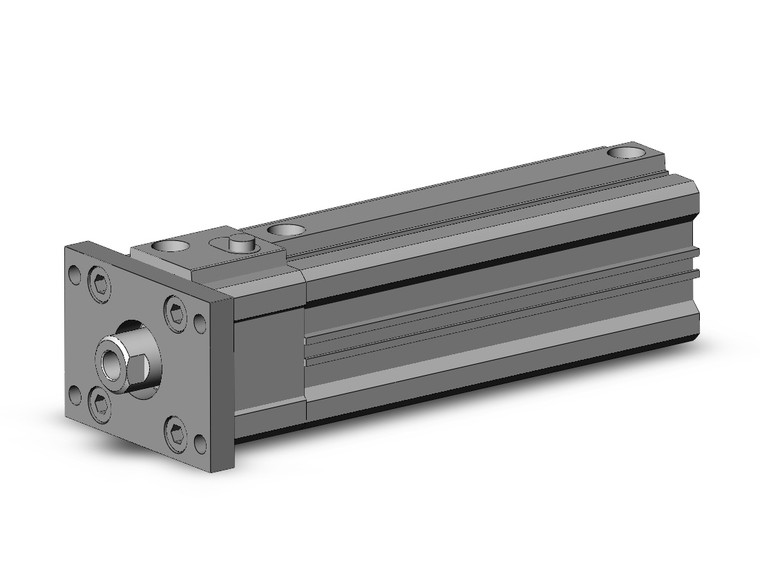 SMC CDLQF32TN-100DC-F compact cylinder w/lock cyl, compact with lock