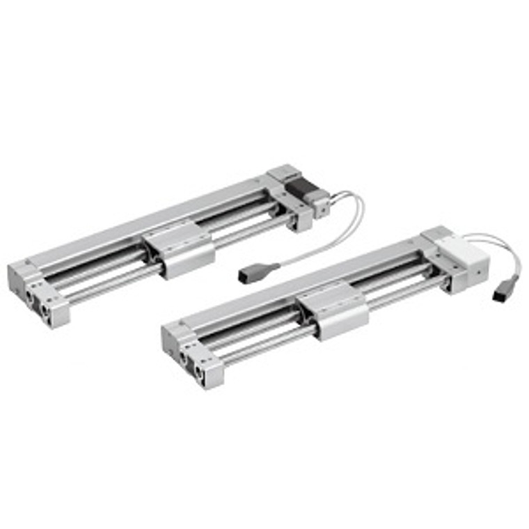SMC LEL25LT-400R-S5 LEL Series Electric Actuator/Guide Rod Slider Belt Drive Step Motor (Servo 24 VDC)
