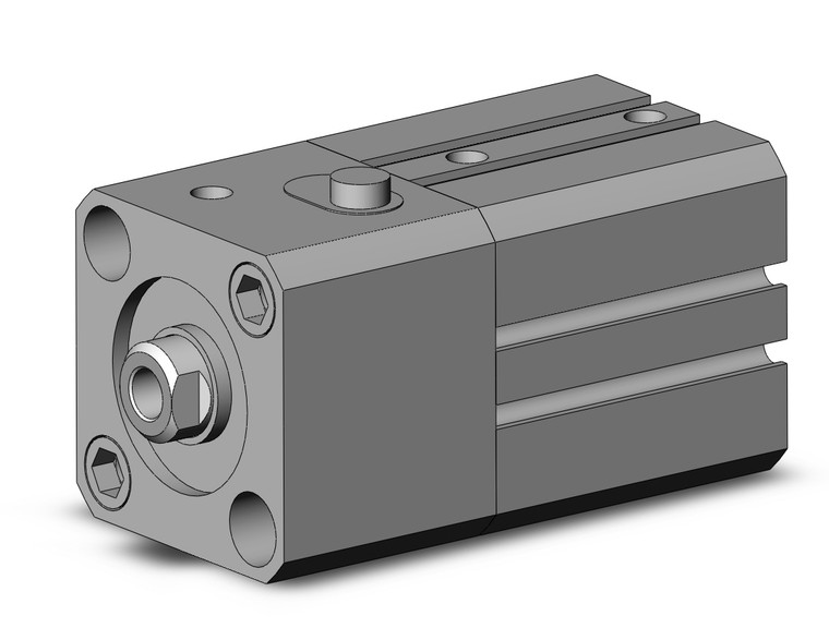 SMC CDLQB25-10D-F compact cylinder w/lock cyl, compact with lock