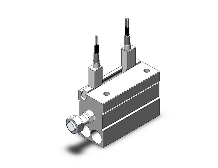 SMC CDUJS12-20DM-F8P compact cylinder cyl, free mount, dbl acting