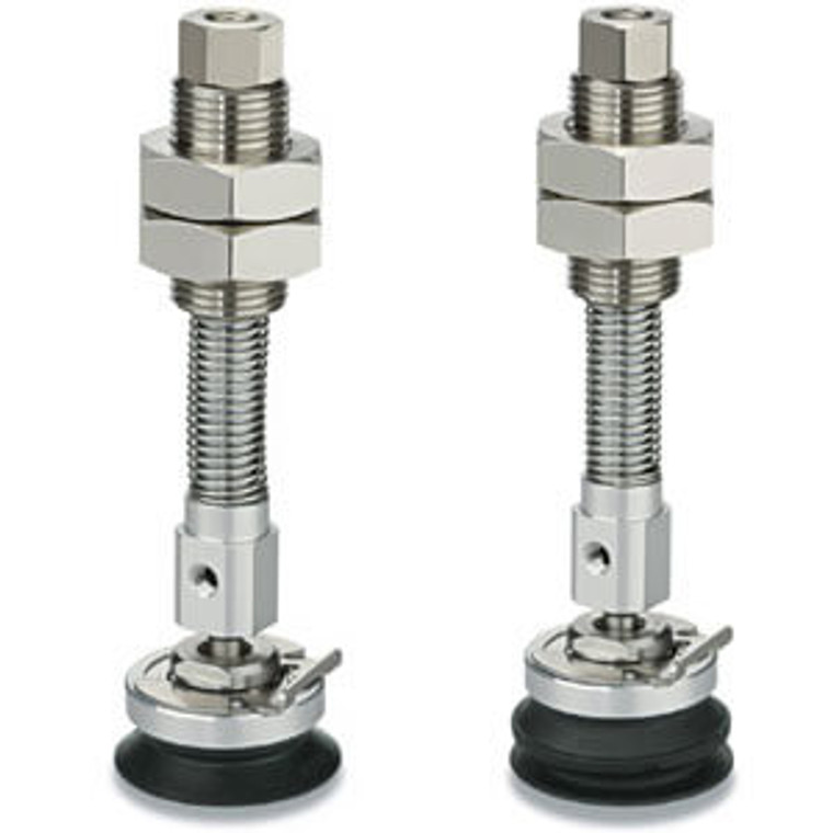 SMC ZP3E-YF50BMNJB50 vacuum pad, zp, zp2, zp3 lateral vac inlet w/ball joint buffer