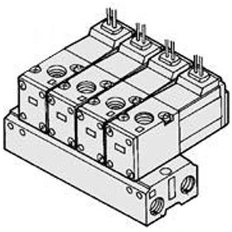 SMC VV3K3-20-08-F-00N VK300 Series 3 Port Solenoid Valve Direct Operated Poppet Type Rubber Seal Manifold Specifications Common SUP/Common EXH Type 20