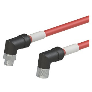 SMC EX9-AC100MJ-SAPA CC-Link Communication Cable With Angled Connector On Both Sides