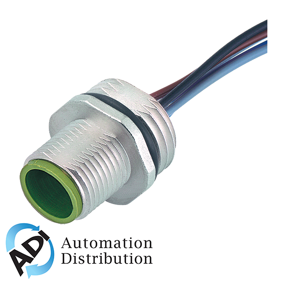 Murrelektronik 7000-13522-9720050 m12 male receptacle a-cod. front mount incl. nut, wires pp 5x0,34 0,5m