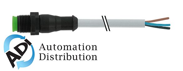 Murrelektronik 7005-12041-2150200 m12 male 0?? with cable lite, pvc 5x0.34 gy ul/csa 2m