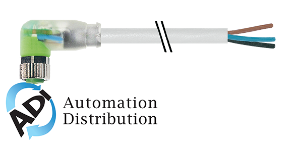Murrelektronik 7000-08121-2300150 m8 female 90?? with cable led, pur 3x0.25 gy ul/csa+drag chain 1,5m