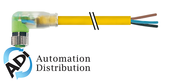 Murrelektronik 7000-08121-0500150 m8 female 90?? with cable led, pur 3x0.25 ye ul/csa+robot+drag chain 1,5m