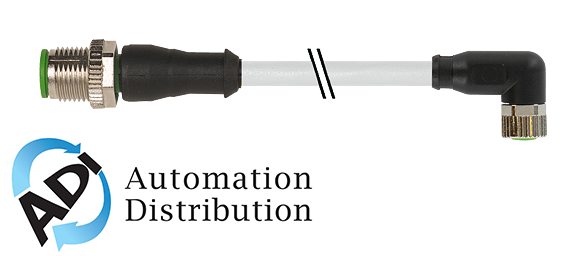 Murrelektronik 7000-40601-2100060 m12 male 0?? / m8 female 90??, pvc 3x0.25 gy ul/csa 0.6m