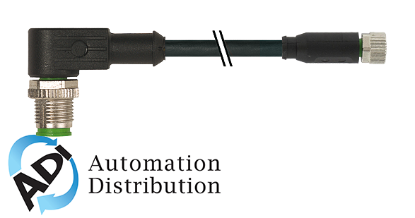 Murrelektronik 7000-40661-6200060 m12 male 90?? / m8 female 0??, pur 3x0.25 bk ul/csa 0.6m