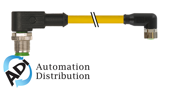 Murrelektronik 7000-40681-0500030 m12 male 90?? / m8 female 90??, pur 3x0.25 ye ul/csa+robot+drag chain 0,3m