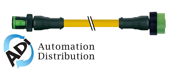Murrelektronik 7050-40021-0340060 mq12 male 0?? / mq12 female 0??, pur 4x0.34 ye ul/csa+drag chain 0.6m