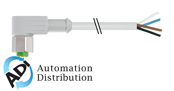 Murrelektronik 7014-12341-2140300 m12 female 90?? with cable f+b, pvc 4x0.34 gy ul/csa 3m