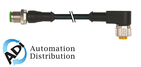 Murrelektronik 7000-40162-6330060 m12 male 0?? / m12 female 90??, pur 3x0.34 bk ul/csa+drag chain 0,6m
