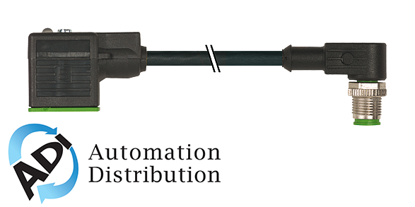 Murrelektronik 7000-40901-6360030 m12 male 90?? / msud valve plug form a 18mm, pur 3x0.75 black ul/csa, drag ch 0.3m