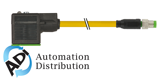 Murrelektronik 7000-88711-0130200 m8 male 0?? 4 pole / msud valve plug form a 18mm, pvc 3x0.34 yellow, 2m