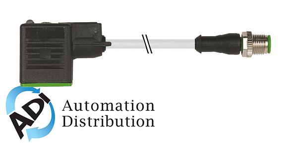 Murrelektronik 7000-40961-2160200 m12 male 0?? / msud valve plug form bi 11mm, pvc 3x0.75 gray, 2m