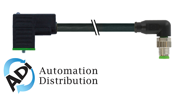 Murrelektronik 7000-88451-6130100 m8 male 90?? / msud valve plug form c 8 mm(small), pvc 3x0.34 black 1m