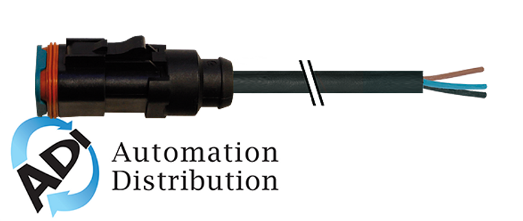 Murrelektronik 7072-72081-5640150 valve plug mdc06-3s with cable, pur 3x0.75 bk ul/csa+drag chain 1.5m