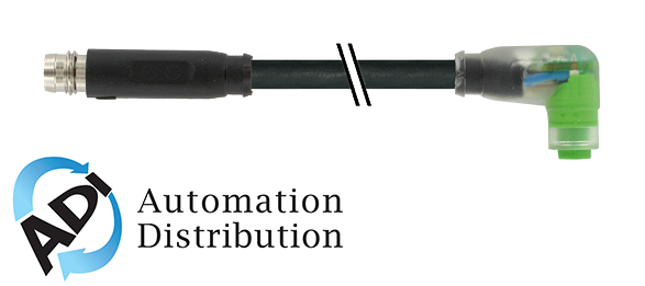 Murrelektronik 7000-88161-6200150 m8 male 0?? / m8 female 90?? snap-in led, pur 3x0.25 black 1.5m