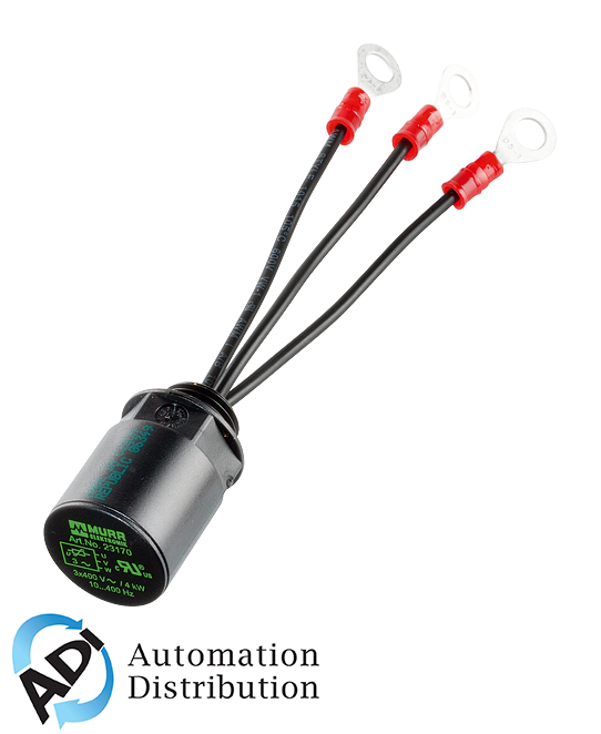 Murrelektronik 23175 motor suppressor, varistor, 3x400vac/4kw, rc3r-vg-3x400/4k