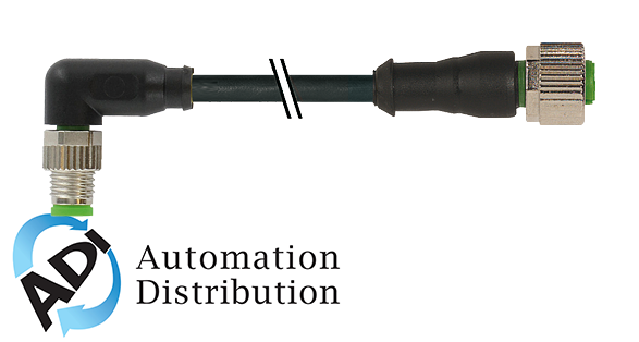 Murrelektronik 7000-88311-6210200 m8 male 90?? / m12 female 0??, pur 4x0.25 black 2m