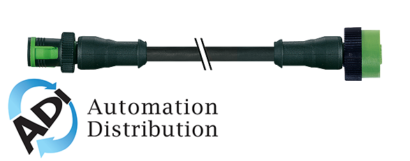 Murrelektronik 7050-40021-6340300 mq12 male 0?? / mq12 female 0??, pur 4x0.34 bk ul/csa+drag chain 3m