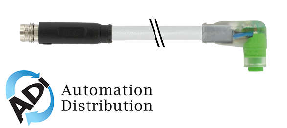 Murrelektronik 7000-88161-2100100 m8 male 0?? / m8 female 90?? snap-in led, pvc 3x0.25 gy ul/csa 1m