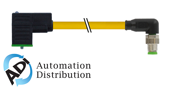Murrelektronik 7000-88451-0330150 m8 male 90?? / msud valve plug form c 8 mm(small), pur 3x0.34 yellow, ul/csa, drag ch 1.5m